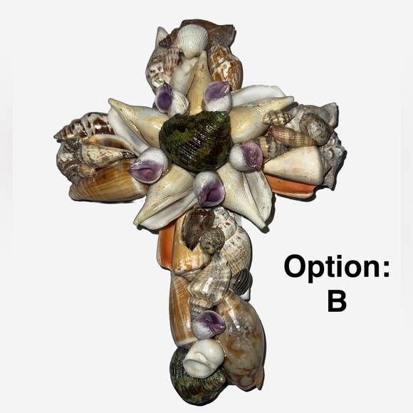 Natural Seashell Cross with Pops of Color
8" BRAND NEW, NWT - Picture 3 of 6
